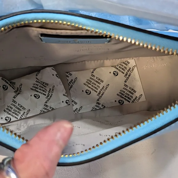 Kate Spade Paige Convertible Crossbody Purse Saffiano Leather Fountain Blue -NEW - Picture 8 of 10